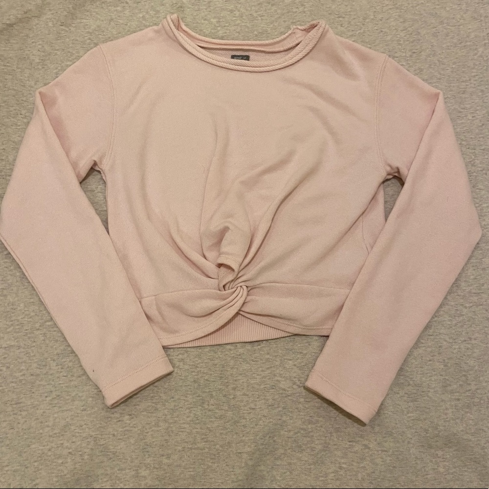 Aerie twisted sweatshirt - pink